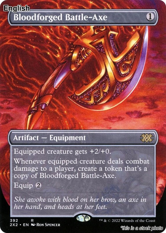 Bloodforged Battle-Axe (Borderless) EN [2X2 – 392] – NM TCG MTG