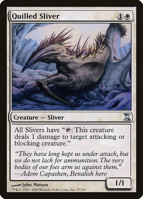 Quilled Sliver NonFoil Time Spiral 37 NM MTG