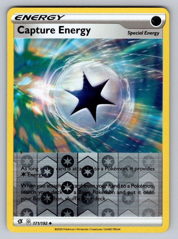Capture Energy 171/192 Uncommon Rebel Clash Pokemon Reverse Holo MP