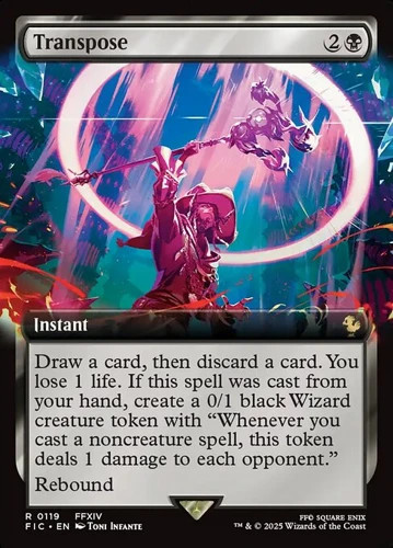 Transpose – Foil Extended Art FIC NM MTG