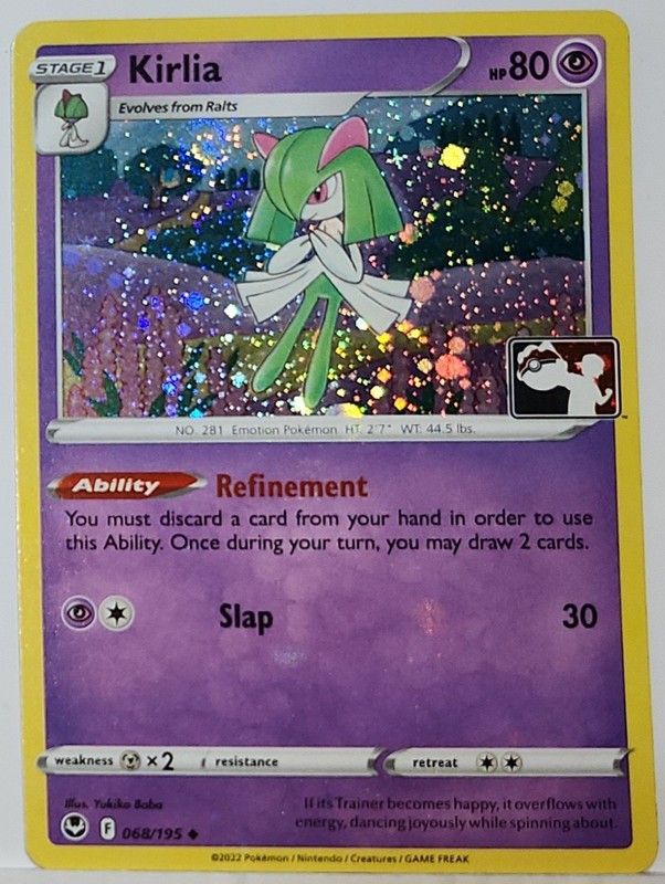 Swirl 🌀 Kirlia 068/195 Cosmos Holo Heavily Bleed Error Rare Pokémon TCG ✨️
