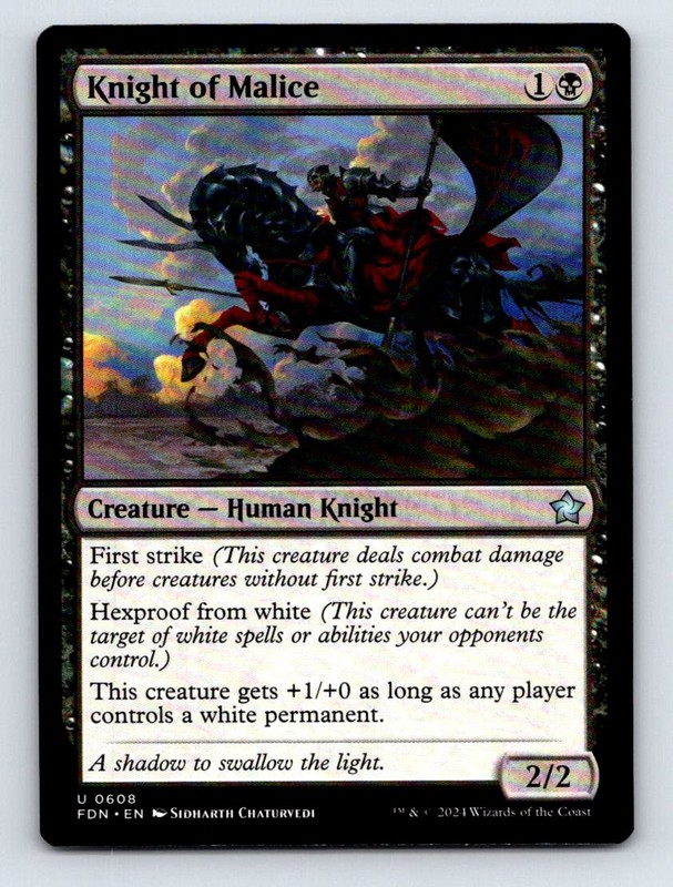 Knight of Malice U Foundations 608 NM