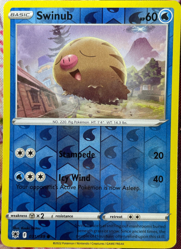 Swinub Reverse Holo – 031/189 – Astral Radiance Pokemon 2022