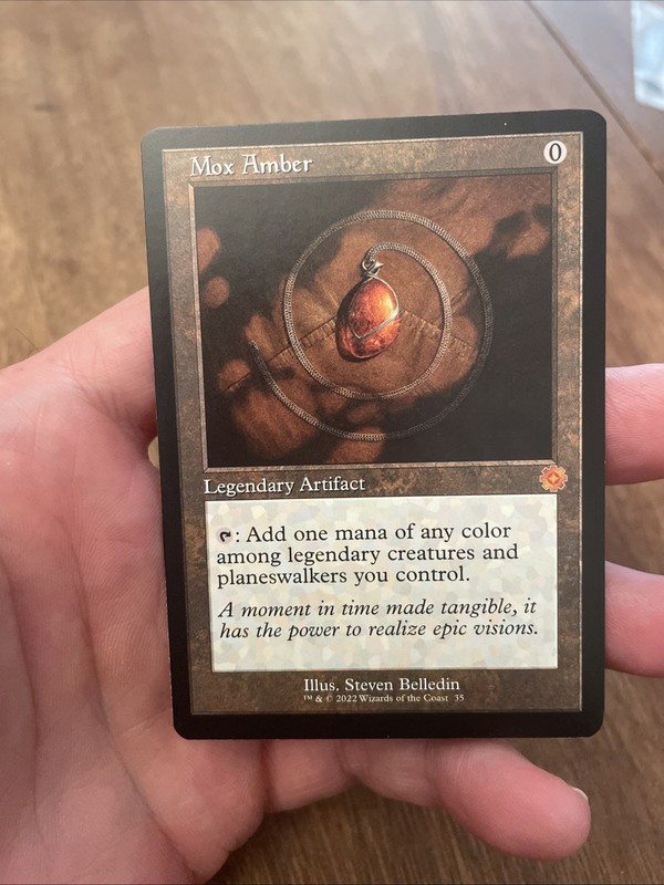 Mox Amber Retro Frame #35 the Brothers’ War Magic the Gathering Card