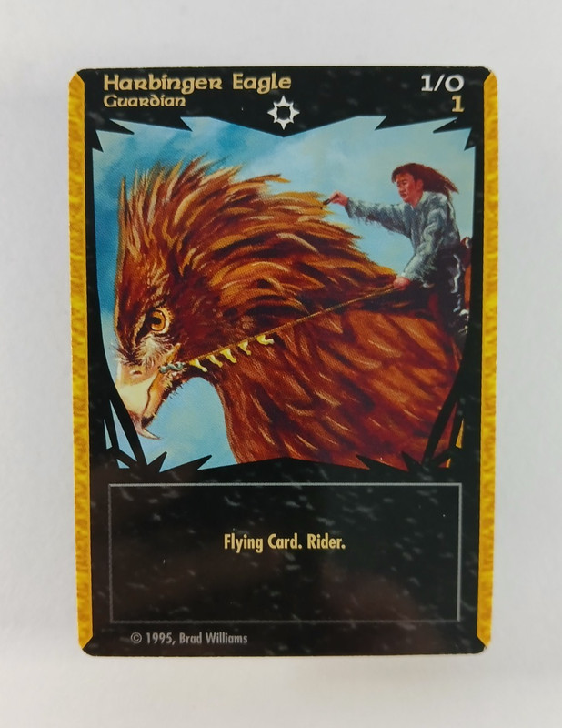 Harbinger Eagle – Tempest of the Gods CCG card (1995) C, Brad Williams