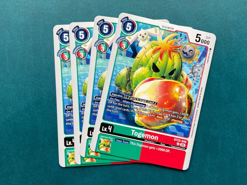 Togemon BT22-048 Playset Cyber Eden Digimon Card Game x4