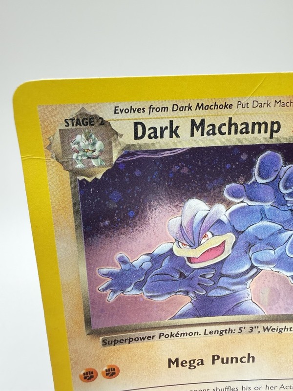 Pokemon Team Rocket Dark Machamp Holo 10/82 - SWIRL - HP/DMG gallery
