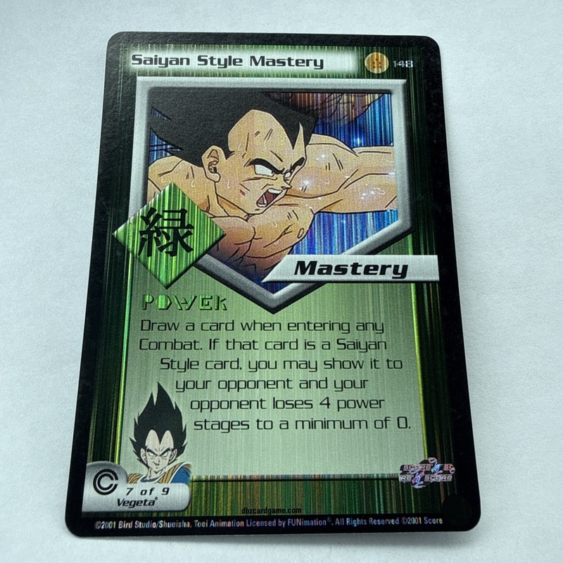 DBZ Dragon Ball Z FOIL Saiyan Style Mastery 148 CCG Unlimited Trunks Saga Card