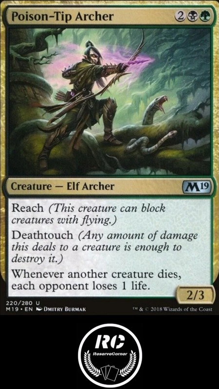 Poison-Tip Archer MTG NM M19 Rare Elf Fast Tracked Shipping