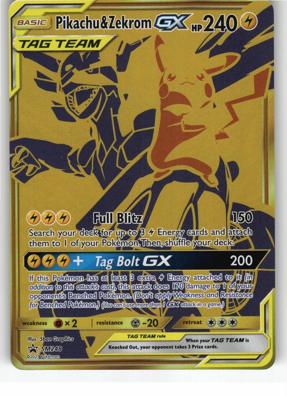 Pikachu & Zekrom GX – SM248 Holo Promo Sun & Moon Promo Pokemon Near Mint