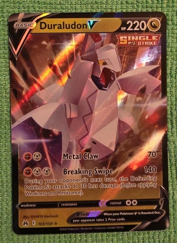 Pokémon TCG Full Art Holo Duraludon V 103/159