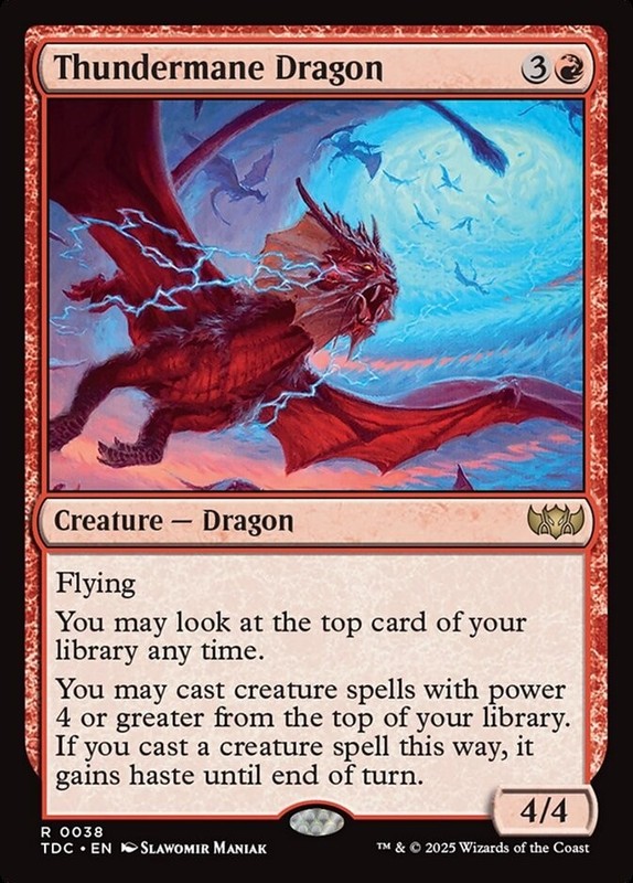Thundermane Dragon 0038 Non Foil Rare Tarkir Dragonstorm Commander MTG NM