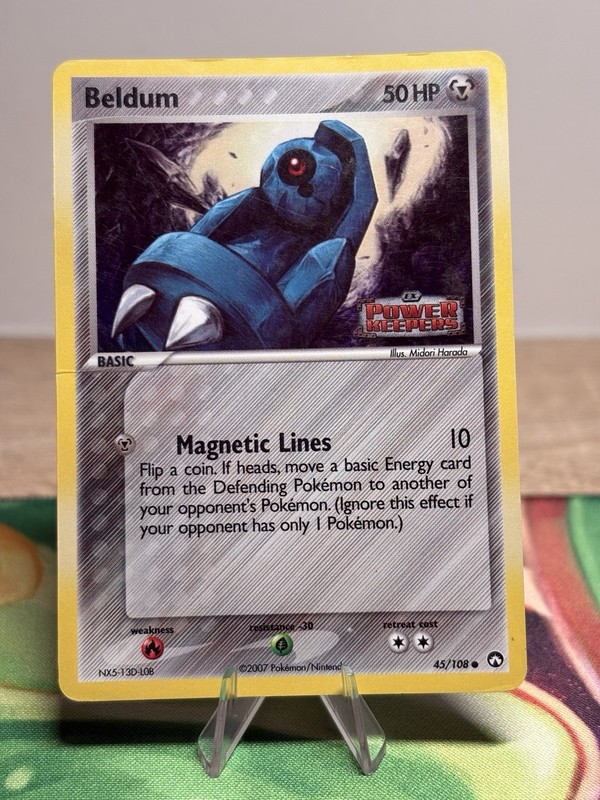 Beldum 45/108 Ex Power Keepers Reverse Holo Stamped Foil 2007 Pokemon Card