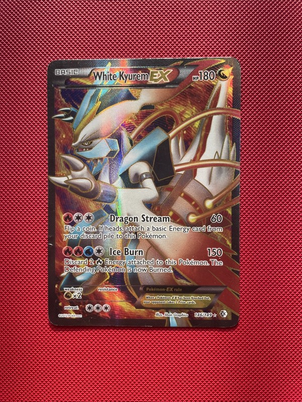 White Kyurem EX Full Art (146/149) — Boundaries Crossed, Damaged, Quick Ship!