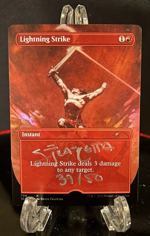 Lightning Strike Foil Borderless Secret Lair Artist Proof MTG AP Mint