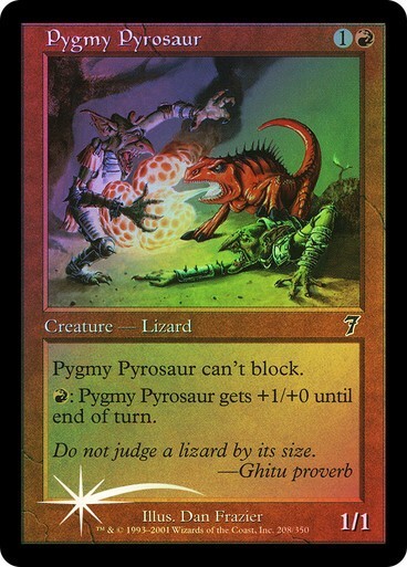 7th Edition MTG FOIL Pygmy Pyrosaur Magic