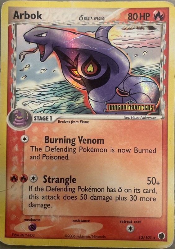 Arbok 13/101 Holo Rare Stamped