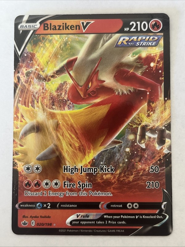 Blaziken V 020/198 Swsh06: Sword & Shield – Chilling Reign Holo