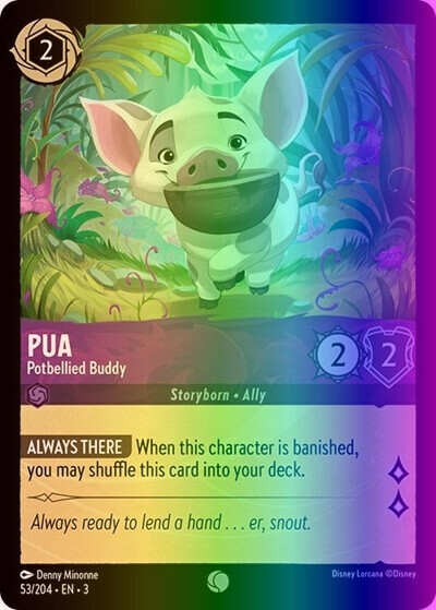 Lorcana Pua – Potbellied Buddy (53/228) Into the Inklands NM FOIL