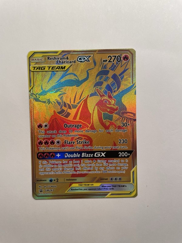 RESHIRAM & CHARIZARD GX – SM247 HOLO PROMO SUN & MOON PROMO POKEMON HOLO NM