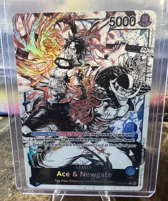 ST22-001 Ace & Newgate (Alt Art) LEADER ONE PIECE Card TCG English
