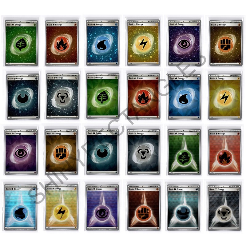 Pokemon Holo Energy Cards Numbers 1 through 24 Ice Line Cosmos Basic SV NM gallery
