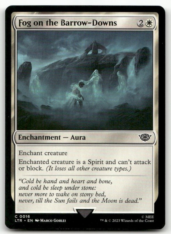 Fog on the Barrow-Downs The Lord of the Rings MTG NM