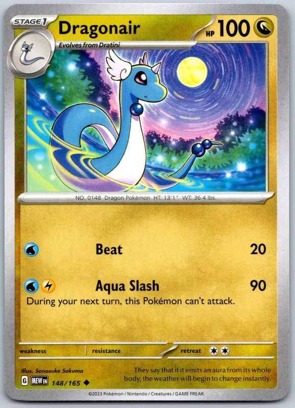 Dragonair Uncommon SV: Scarlet & Violet 151 148/165 NM