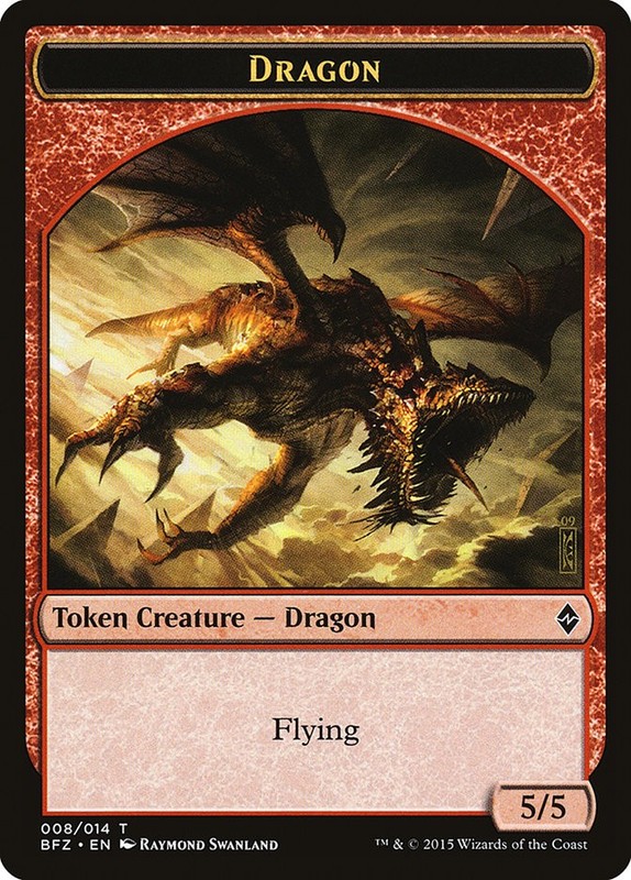 1x Dragon Token (flying 5/5) – LP – Battle for Zendikar – SPARROW MAGIC