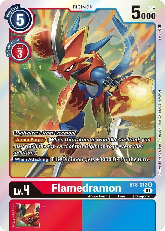 Flamedramon Rare New Awakening Foil BT8-012 R NM