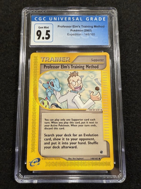 Pokemon Professor Elm’s Training Method 148/165 from Expedition CGC 9.5 (now 10)