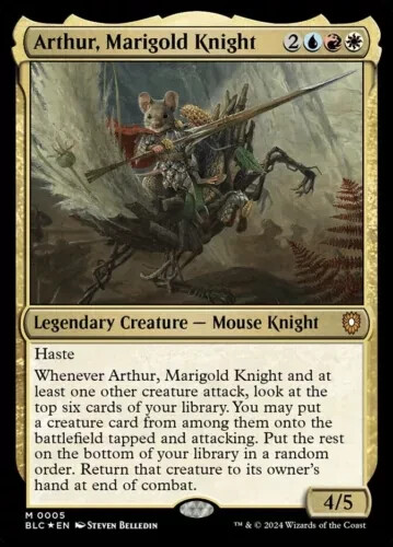 Arthur, Marigold Knight – 5 – NM Foil – Commander: Bloomburrow – MTG