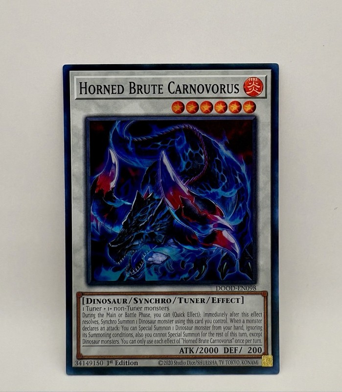 Horned Brute Carnovorus DOOD-EN098 – Super Rare – 1st Ed. Holo- NM/M
