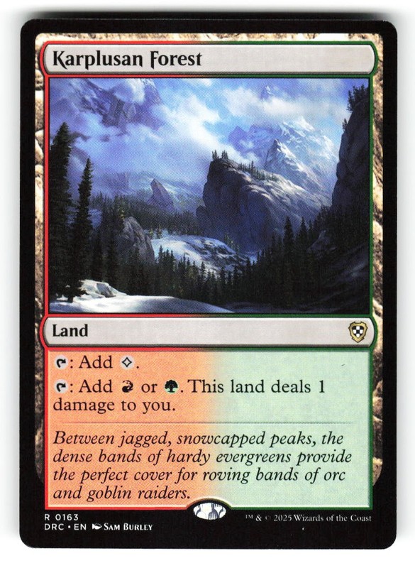 Karplusan Forest #163 (NM) (Non-Foil) (R) (DRC) Magic MTG