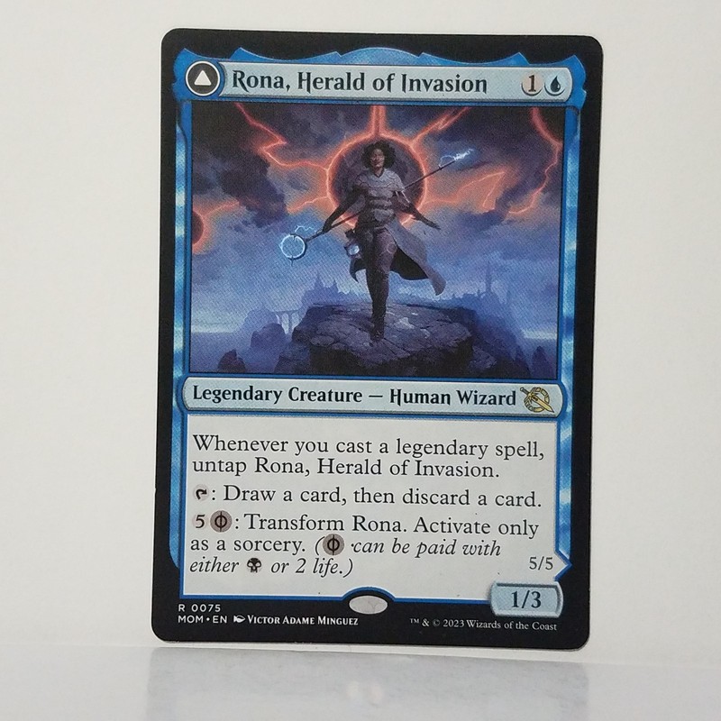 Rona, Herald of Invasion MTG MOM 0075 Rare NM Card Draw Commander Magic