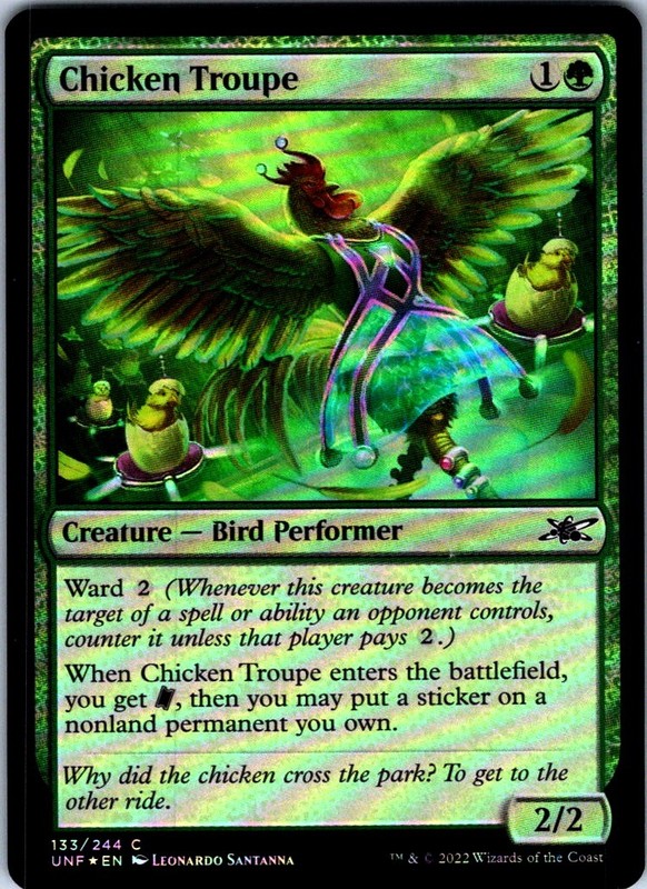 Chicken Troupe C Foil UNF Unfinity 133 NM