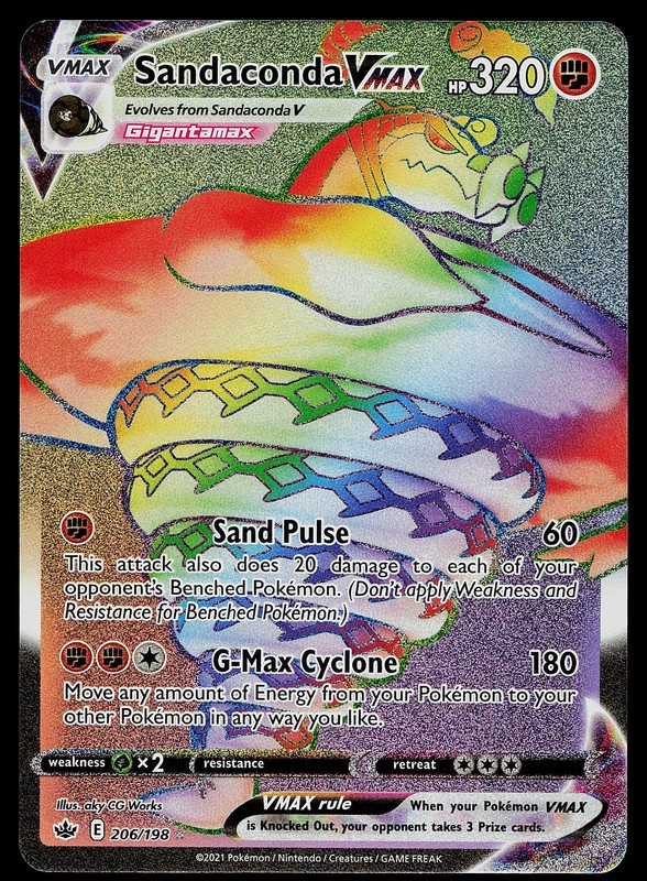 Pokemon Card – Sandaconda VMAX Chilling Reign 206/198 Secret Rare