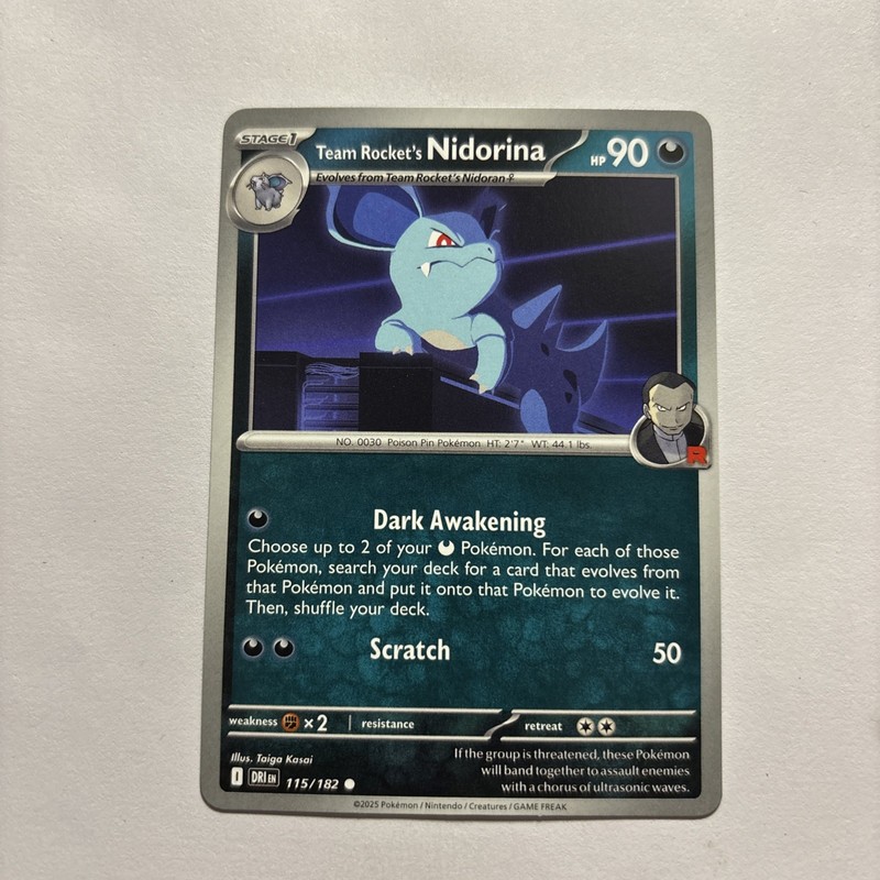 Team Rocket’s Nidorina 115/182 Sv10: Destined Rivals Regular