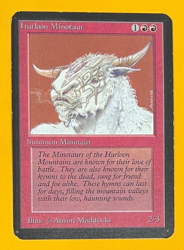 MTG HURLOON MINOTAUR Alpha (OldManMTG 012-928)