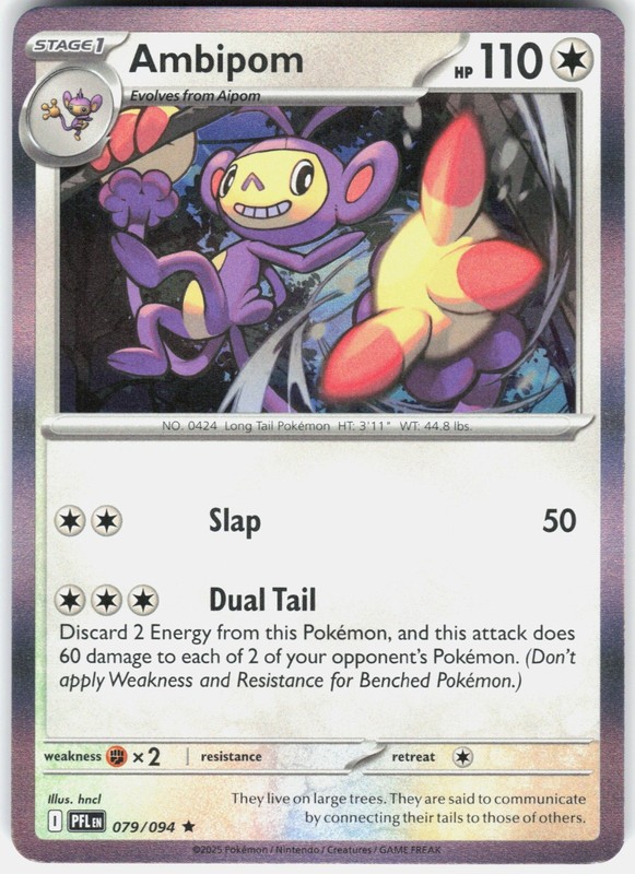 Ambipom Holo ME02: Phantasmal Flames 079/094 NM hncl