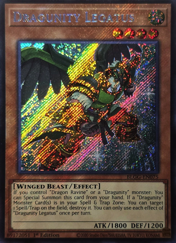 Yugioh Dragunity Legatus BLGG EN075 Secret Rare Near Mint English