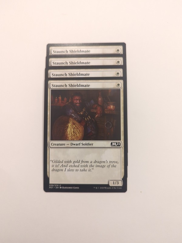 (4) Staunch Shieldmate *PLAYSET* Core Set 2021 Regular NM MTG