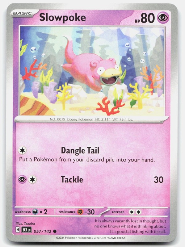 Slowpoke 057/142 SCR Pokemon TCG Common NM