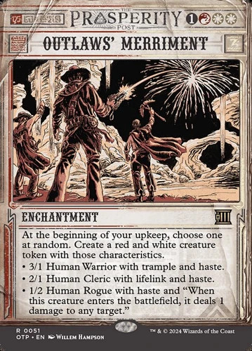 Outlaws’ Merriment – Extended Art Showcase OTP NM MTG