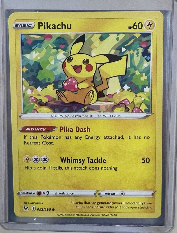 Pokemon TCG PIKACHU 52/196 Common Lost Origin