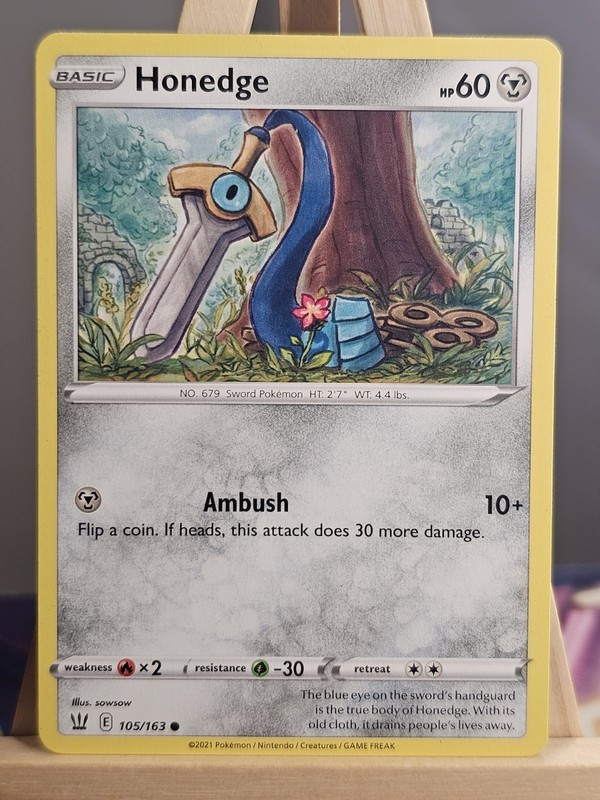 105/163 Honedge Battle Styles Regular Common Sowsow Card Pokémon TCG