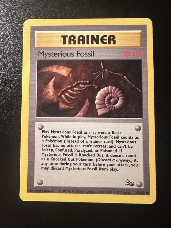 Pokemon Fossil Mysterious Fossil 62/62. WoTC Vintage (LP-NM) Buy 3 Get 1 Free.