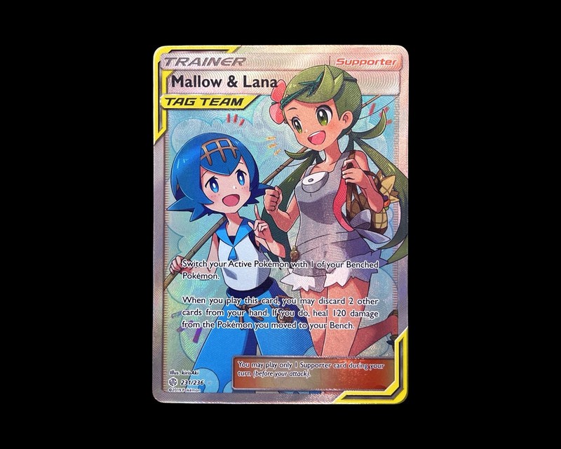 2019 Pokemon Sun & Moon, Cosmic Eclipse, Mallow & Lana, Tag Team 231/236