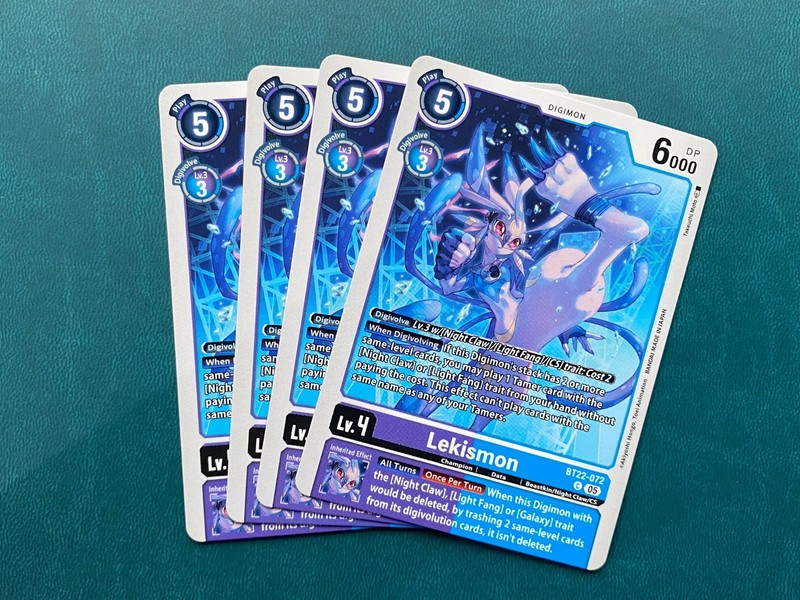 Lekismon BT22-072 Playset Cyber Eden Digimon Card Game x4