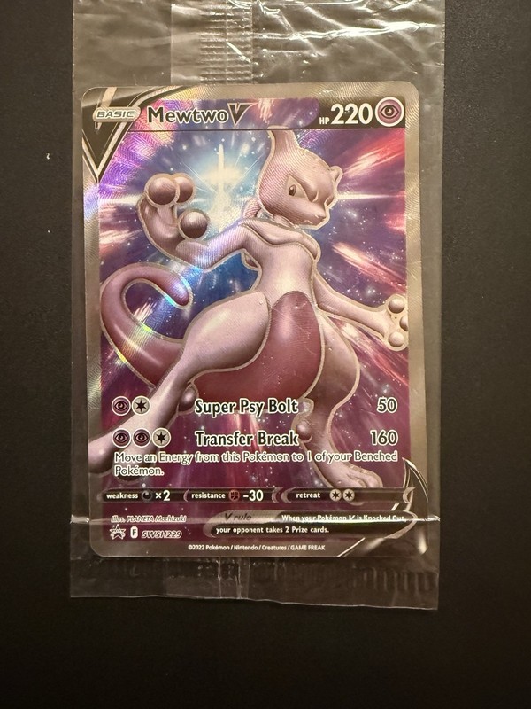 Pokémon TCG Mewtwo V SWSH229 Sword & Shield Promo Holo Single Card
